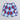 Checks printed Oversized tee and Shorts co-ord set with Waist bag-Red/Blue