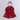 abstract printed front ruched halter neck peplum top and pant set-Red
