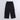 Tape detail zip up crop top and matching cargo pant set-Black