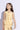 sleeveless One shoulder front slit top and matching pant set- Yellow