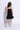 Sleeveless front ruched bubble hem dress-Black