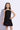 Sleeveless front ruched bubble hem dress-Black