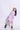full sleeves cold shoulder shirt attached blazer dress with belt- Lilac & White