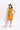 100% cotton sleeveless pintuck detailed halter neck A-line dress-Mustard yellow