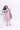 100% cotton sleeveless flower applique work back tie up dress-Lilac