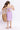 100% cotton sleeveless flower applique work back tie up dress-Lilac