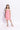 100% cotton sleeveless lace detail halter neck dress-Peach Pink