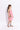 100% cotton sleeveless lace detail halter neck dress-Peach Pink