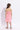100% cotton sleeveless lace detail halter neck dress-Peach Pink