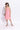 100% cotton sleeveless lace detail halter neck dress-Peach Pink