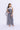 100% Cotton sleeveless shirt attach peplum top and pant set-White & Grey