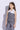 100% Cotton sleeveless shirt attach peplum top and pant set-White & Grey