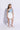 Foil printed bow detail party crop top and Slit skirt set-Blue/White