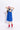 100% cotton sleeveless Heart pocket detail Aline dress-Royal blue