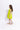 100% viscose sleeveless halter neck cut out detail dress-Lime yellow