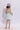 100% cotton Sleeveless button detail halter neck crop top and wrap skirt set-Mint Green