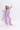 knitted schiffli sleeveless ruched slit peplum top and flared pant set- Lilac