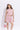 sleeveless solid hooded neck crop top with mini short set - Pink