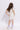 Holographic sleeveless bow printed and applique zip up party hoodie and pocket detail skirt co-ord set-Off White & Multi