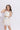 Holographic sleeveless bow printed and applique zip up party hoodie and pocket detail skirt co-ord set-Off White & Multi