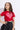 100% cotton Heart printed half sleeves Crop T-shirt-Red & Pink