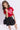 100% cotton Heart printed half sleeves Crop T-shirt-Red & Pink
