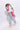 100% cotton half sleeves Heart printed crop T-shirt-White & Pink