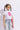 100% cotton half sleeves Heart printed crop T-shirt-White & Pink