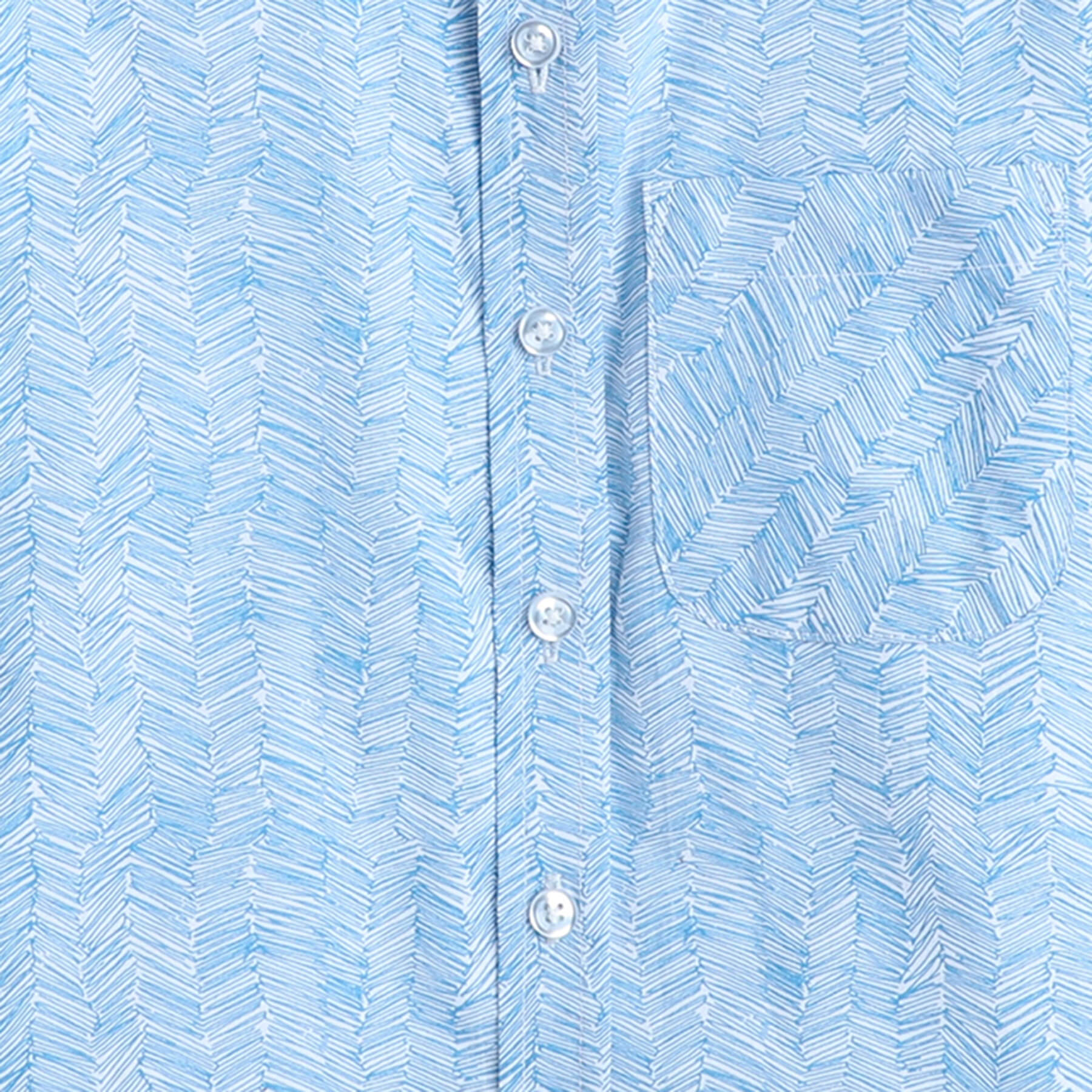 Shop Zig-Zag Printed Half Sleeves Shirt- White/Blue Online