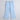 Shop Ruffle Detail Crop Top And Bell Bottom Pant Set-Pink/Blue Online