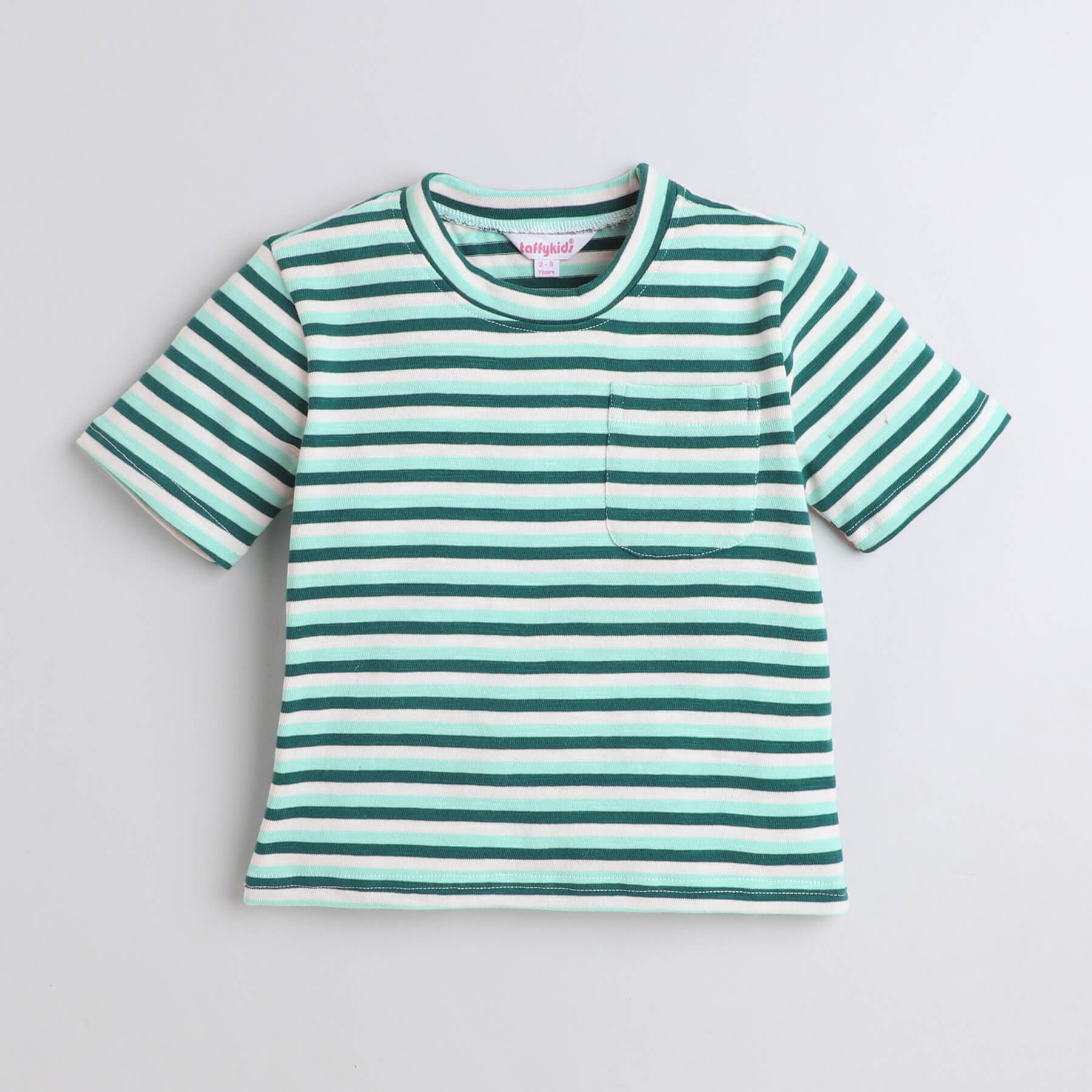 stripes full sleeves t-shirt-Green/White