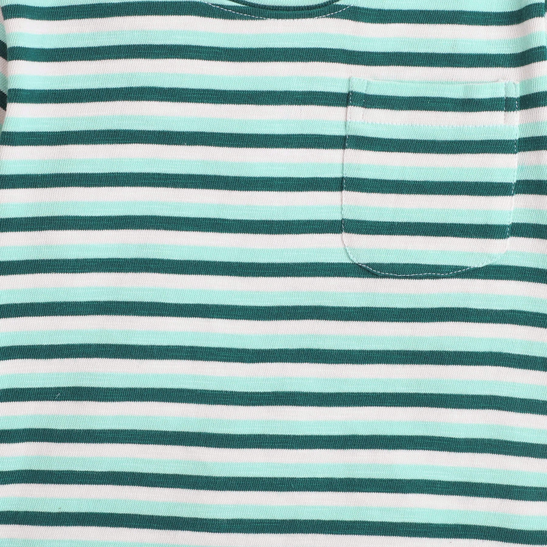 stripes full sleeves t-shirt-Green/White