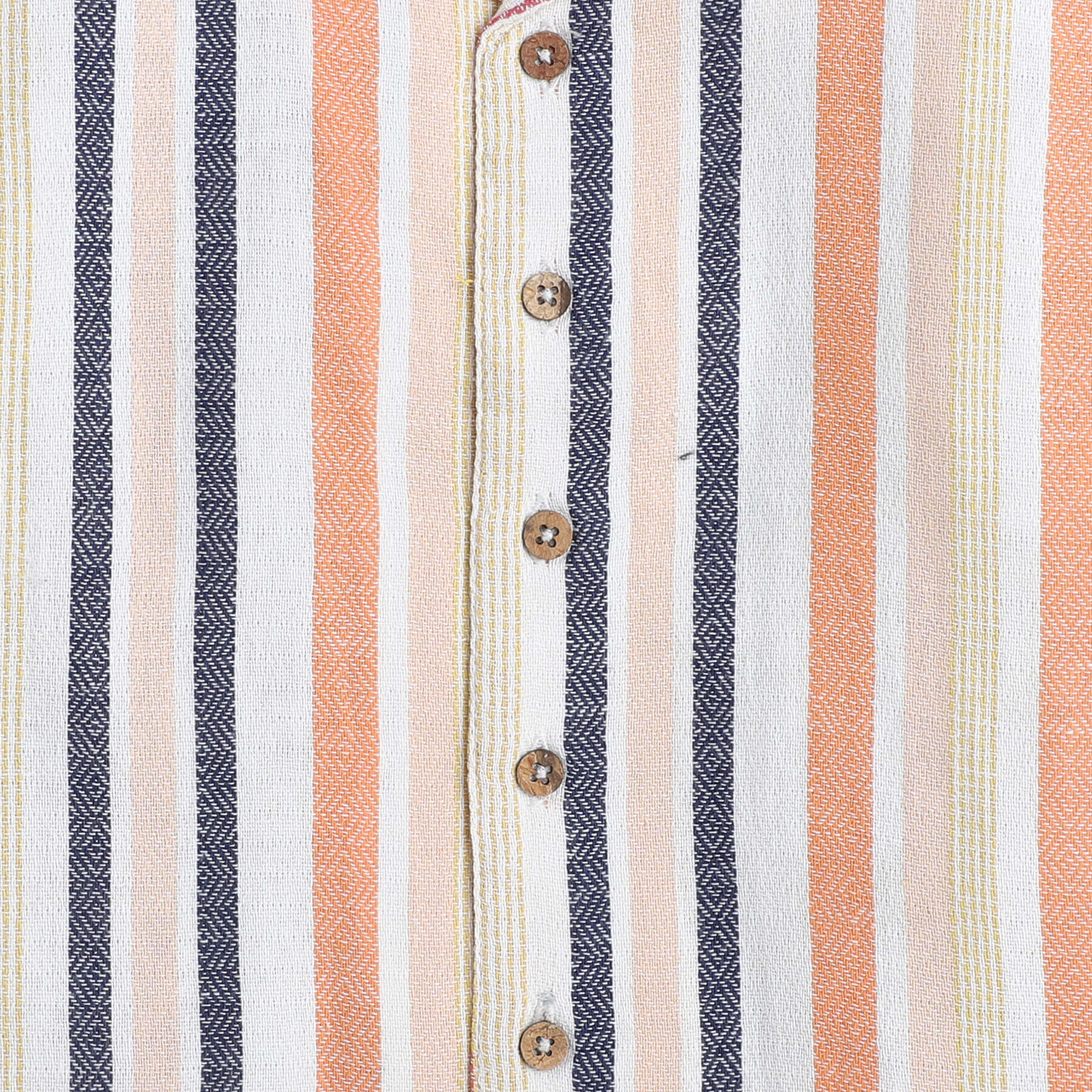 Taffykids 100% cotton multi striped yarndyed Half sleeves oversized Shirt-Multi