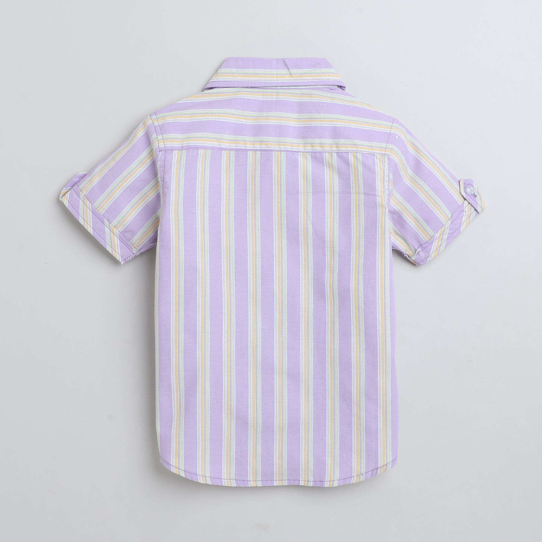 Shop Popline Striped Half Sleeves Shirt-Purple/Multi Online