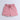 Taffykids paper bag waist detail shorts with tie up belt-Pink