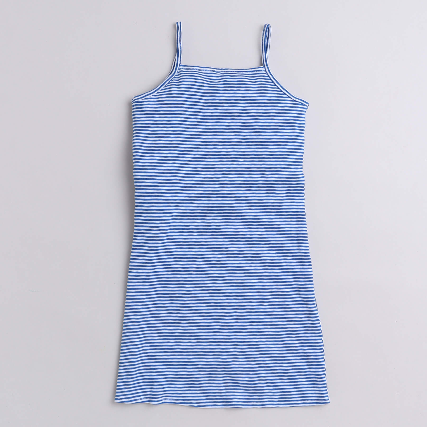 Shop Yarn Dyed Stripes Singlet Wrap Dress-Blue/White Online