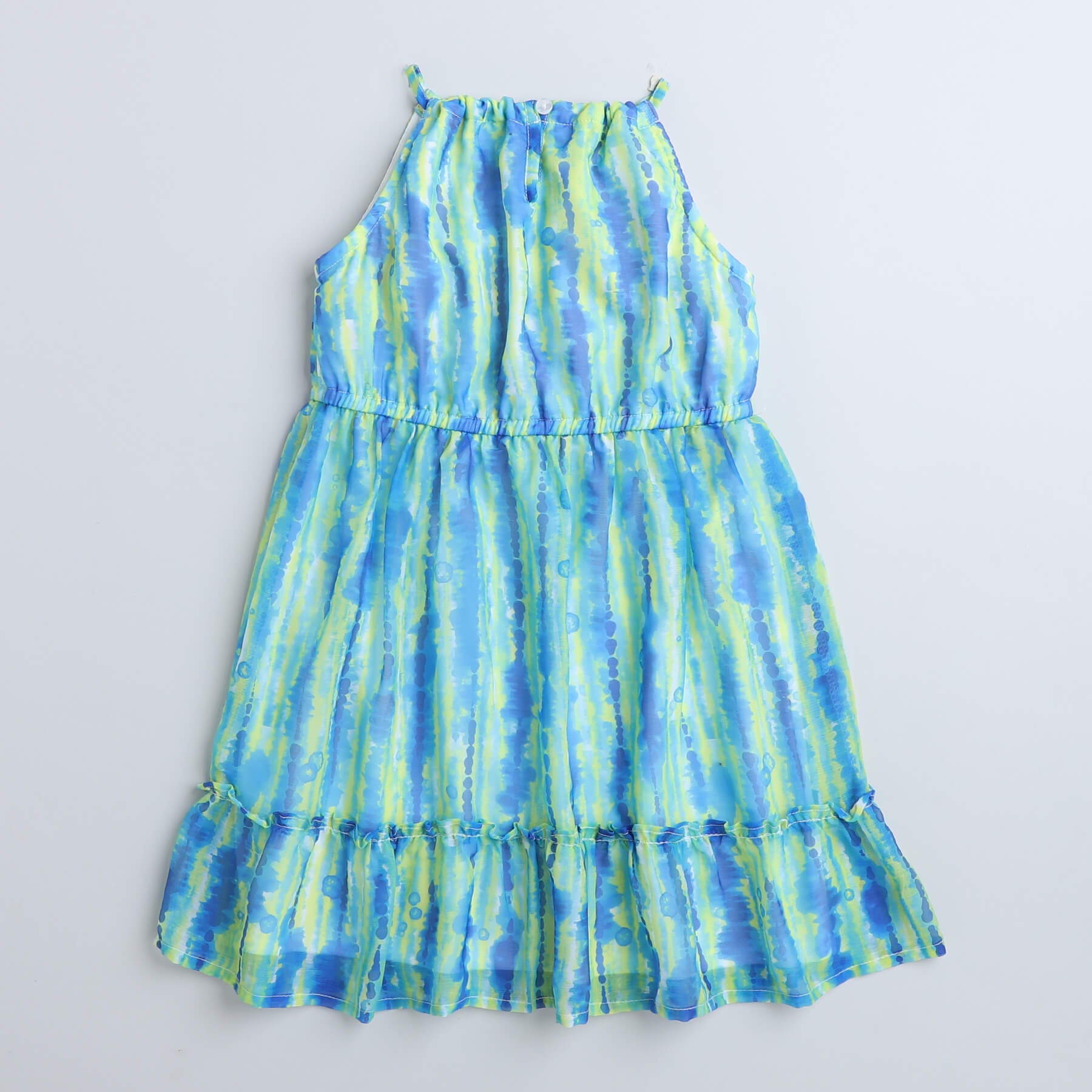 Shop Taffy Tie-Dye Printed Sleeveless Halter Neck Dress-Multi Online