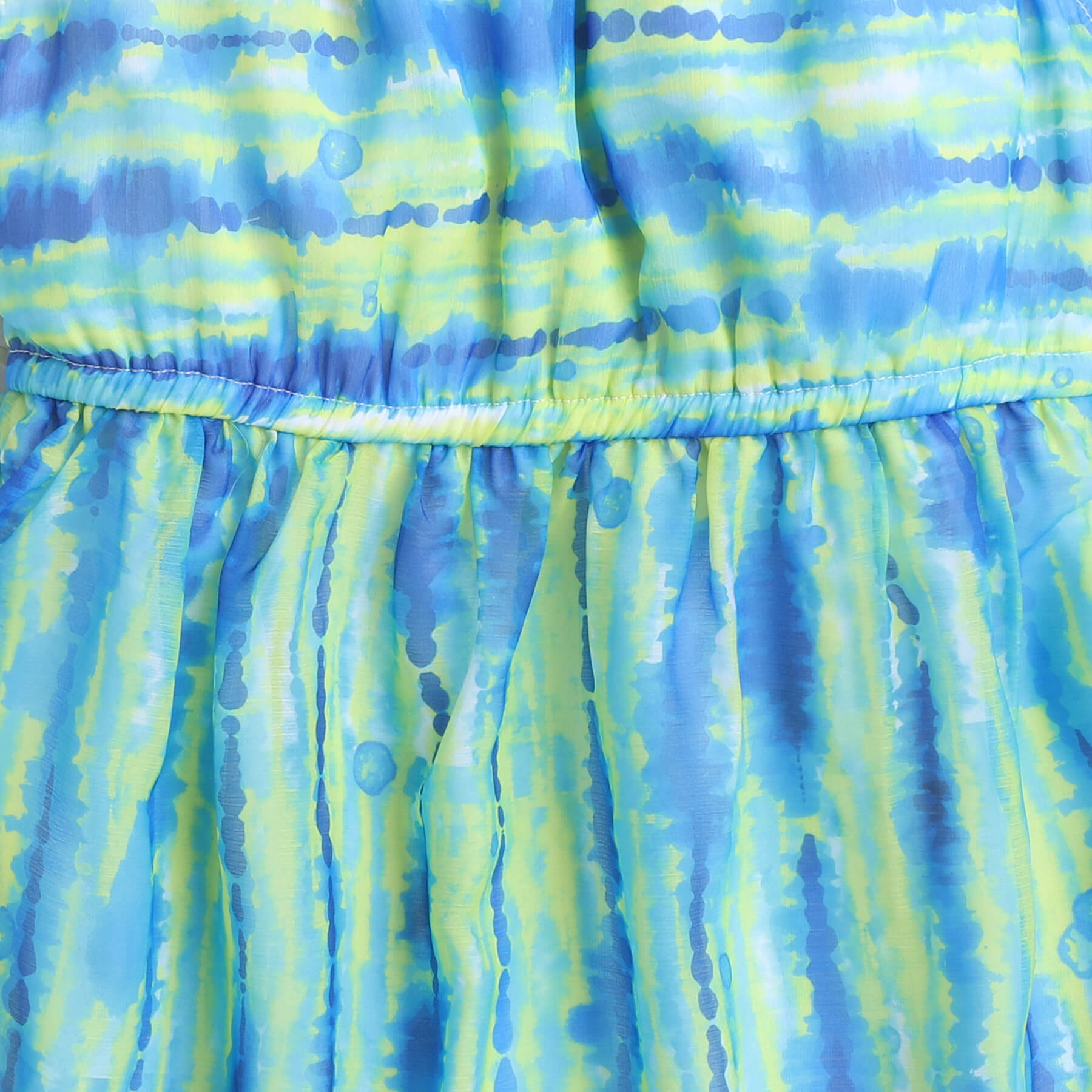 Taffy Tie-dye printed sleeveless halter neck Dress-Multi