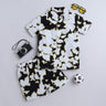 Shop Taffy Viscose Abstract Printed Half Sleeves Shirt And Shorts Set - Black/Multi Online