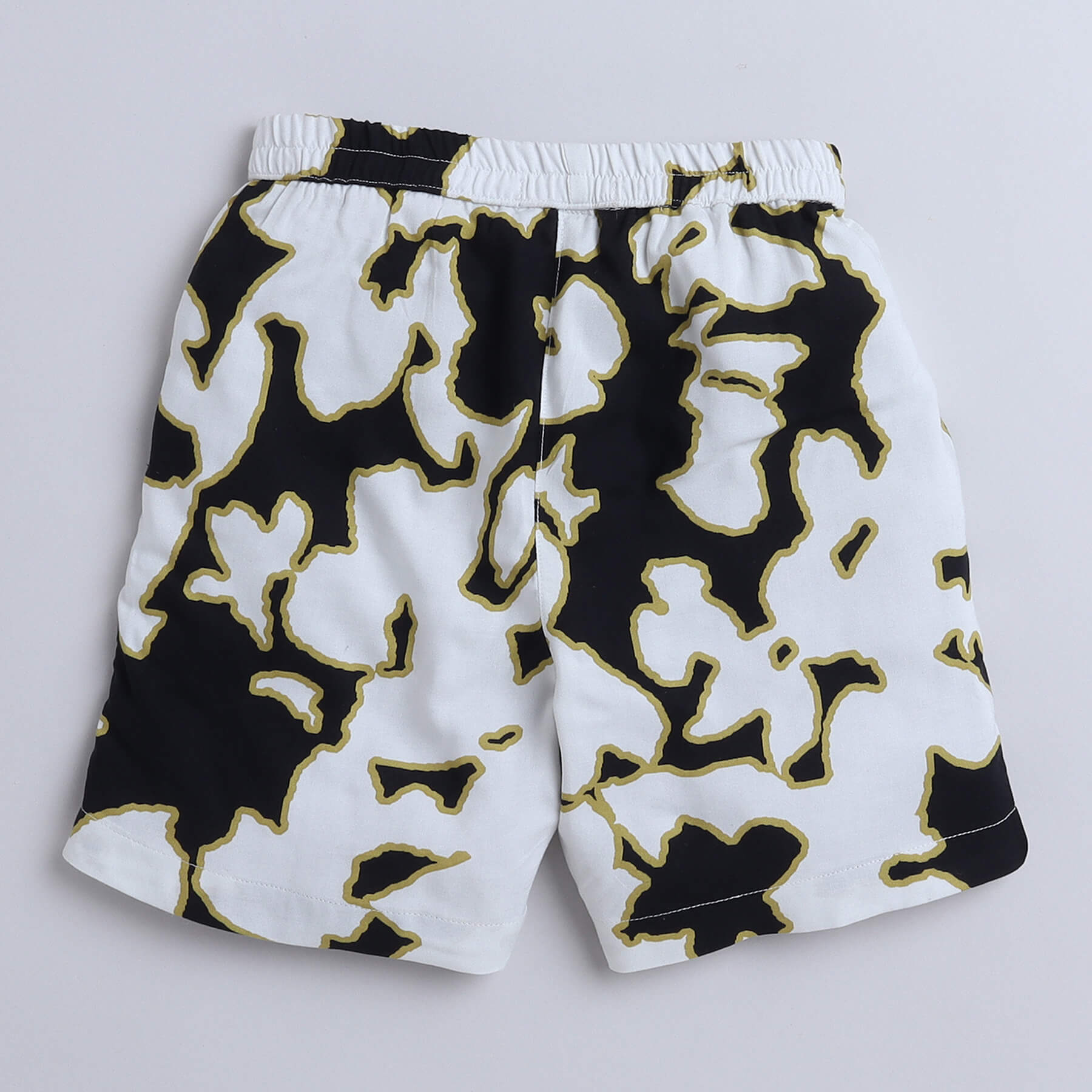 Taffy viscose abstract printed half sleeves shirt and shorts set - Black/Multi