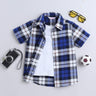 Shop Checks Yarn Dyed Half Sleeves Shirt With Attached Tee-Blue/White Online