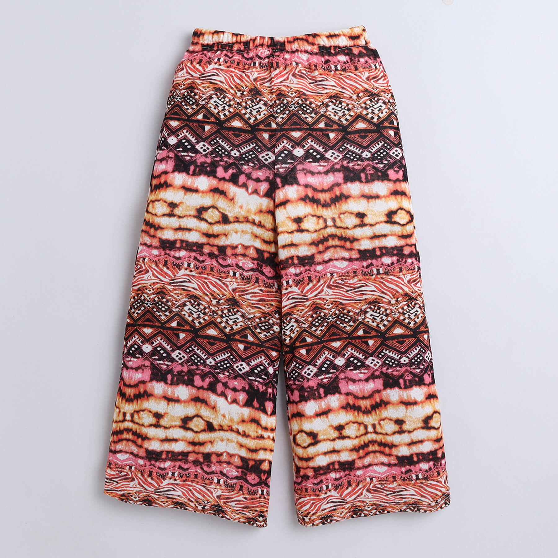 Shop Tribal Printed Halter Neck Crop Top And Matching Pant Set-Multi Online