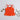 Shop 100% Cotton Poplin Ruched Shoulder Tie-Up Peplum Top-Orange Online