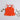 100% cotton poplin ruched shoulder tie-up peplum top-Orange