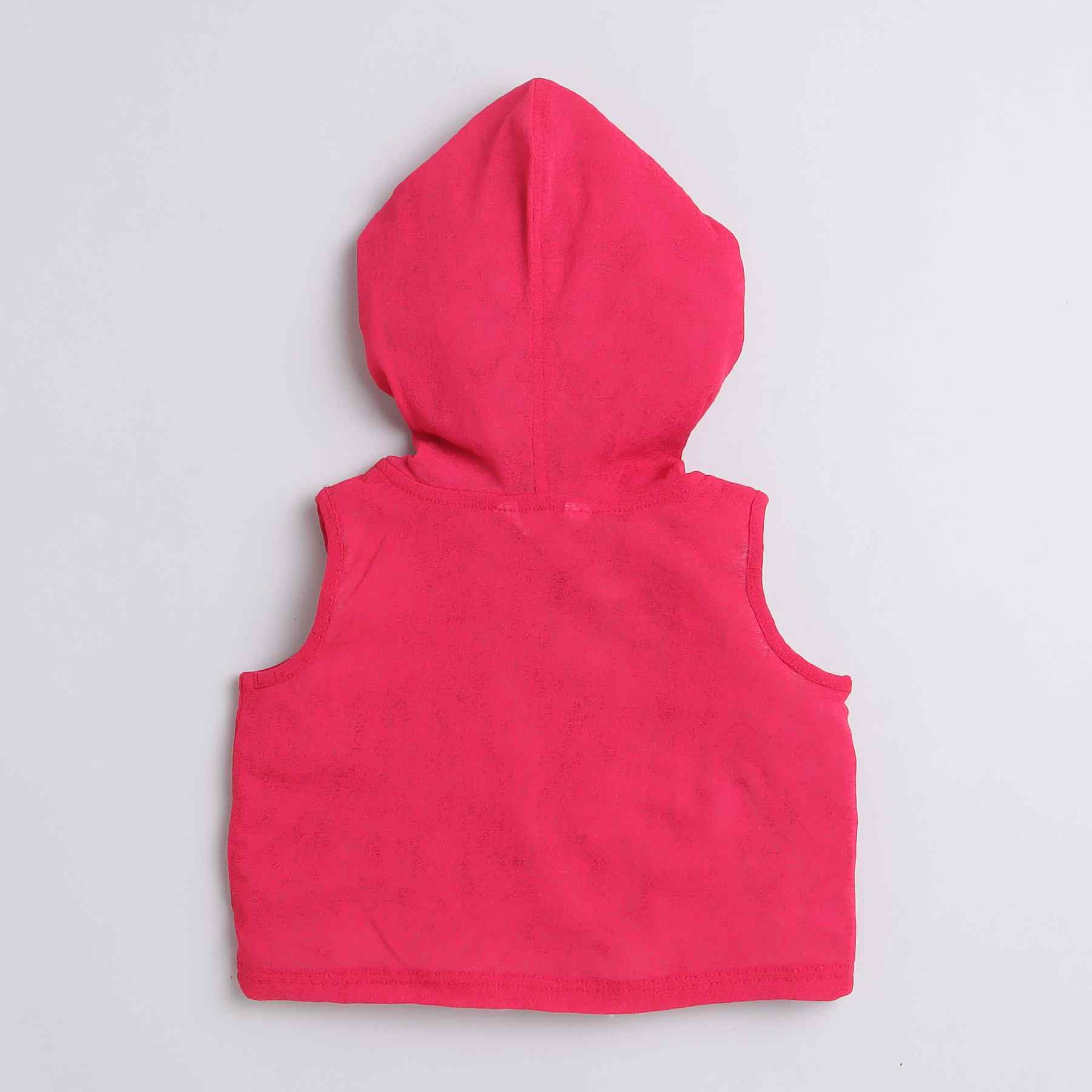 Solid sleeveless zip up crop hoodie with Tie up skort and singlet crop top set-Pink/Black