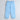 solid Singlet 'V' hem crop top and pocket detail jogger pant set-Powder Blue