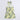 Abstract printed button detail sleeveless halter neck Aline Dress-Yellow/Green