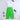 Cut-out detail half sleeves crop top and folder-over waist parachute pant set-White/Green