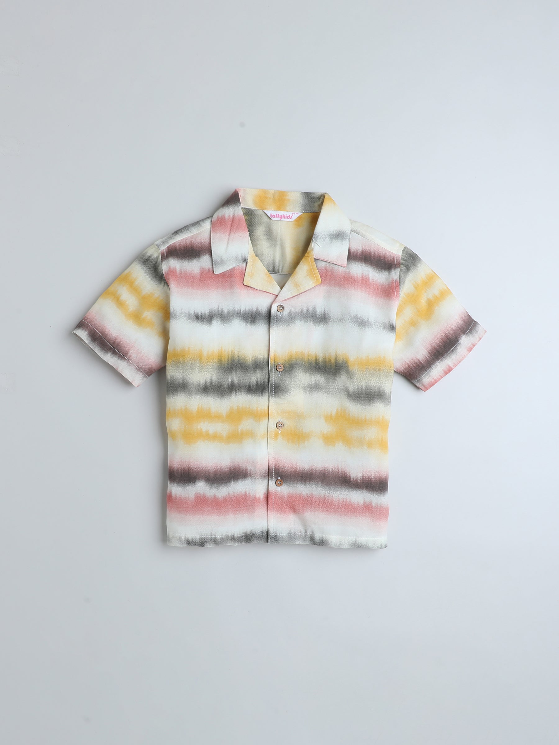 tie and dye printed half sleeves shirt and short set- Multi