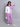 Color block oversize shirt and matching pant set-purple/white